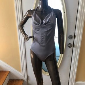 💜 Silver Satin Bodysuit